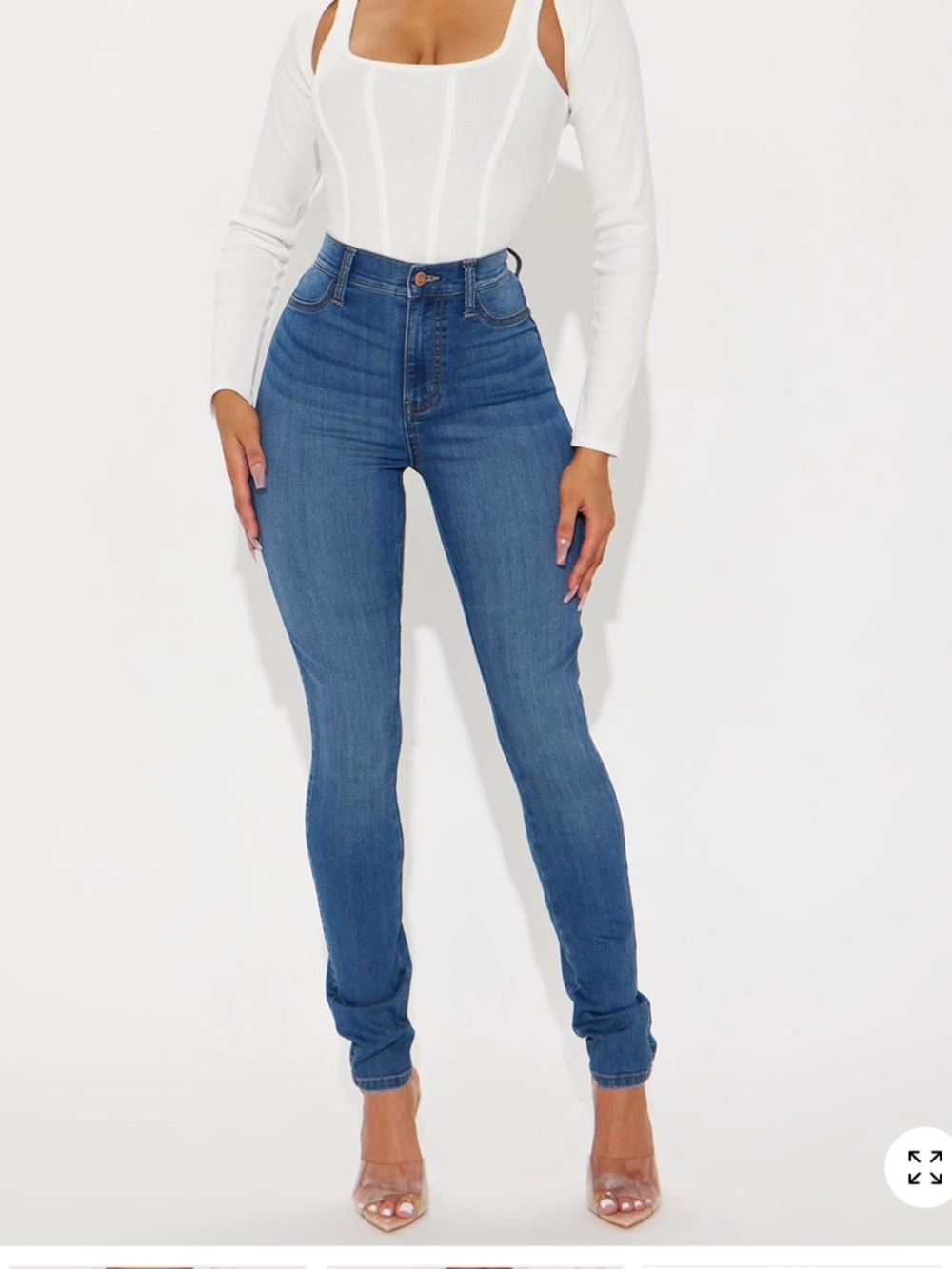 Tall Emma Super Stretch High Rise Skinny Jean - Medium Wash Fashion Nova
